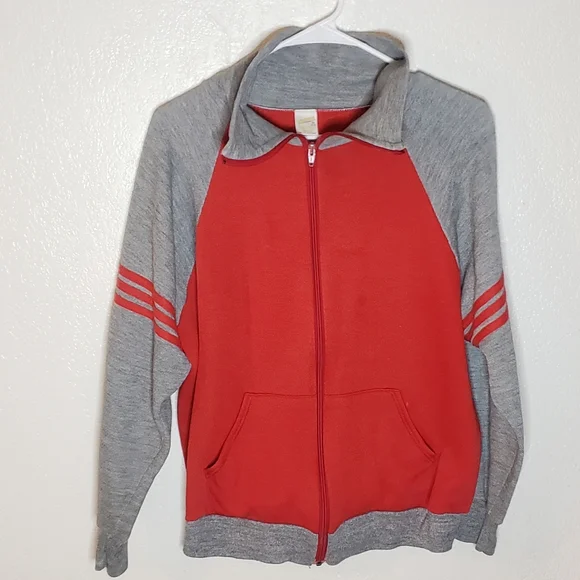 トップス 70's sportswear vintage sweat Vintage 70s Sportswear Raglan Split V Neck, 3 Stripe T-Shirt